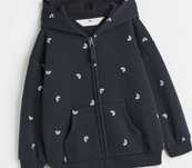 H&M bluza na suwak z kapturem 122/128