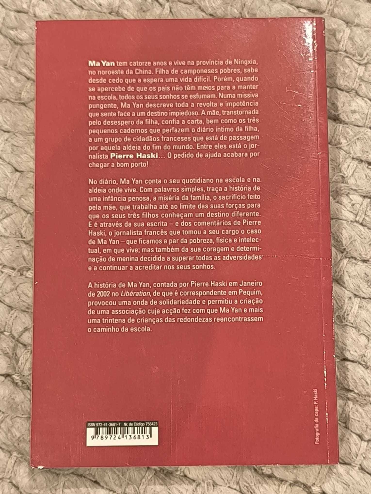 Livro "O Diário de Ma Yan - A vida quotidiana de uma criança chinesa"