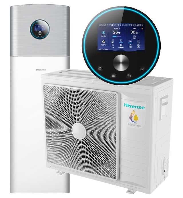 Pompa ciepła HISENSE 8kW cwu 230L ALL IN ONE z montażem TRÓJMIASTO