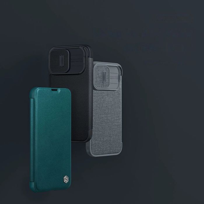Nillkin Qin Cloth Pro Case etui do iPhone 14 Pro Max z klapką