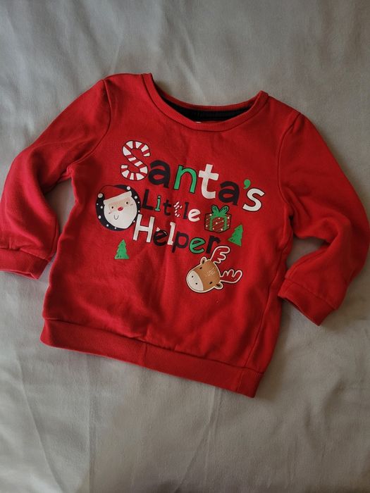Новорічна, Різдвяна кофта, светр помічник Санти 92р