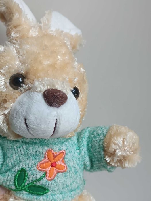 NOWY Królik zajączek w koszulce przytulanka maskotka pluszak duży 25cm