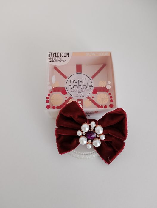 gumka do włosów elegancka kokarda Invisibobble Bowtique British Royal