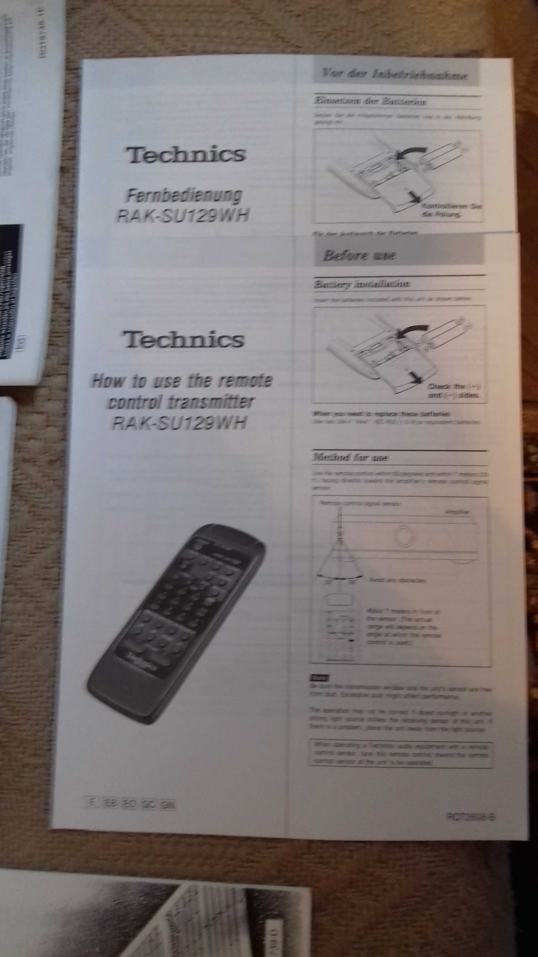 Technics oryginalne instrukcje schematy całość 18szt.