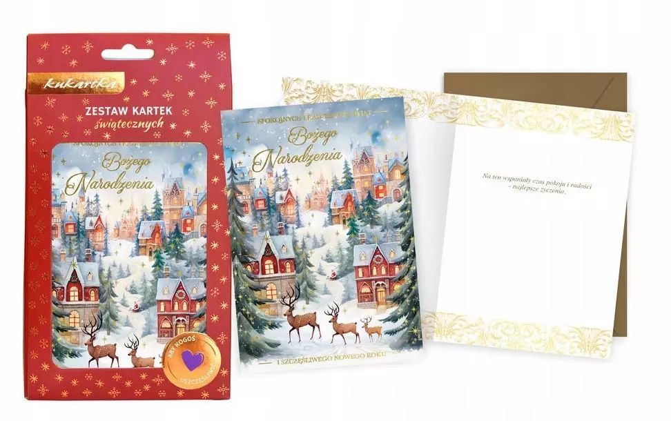Zestaw karnetów świątecznych ZKA-004 BN Passion Cards. Kukartka