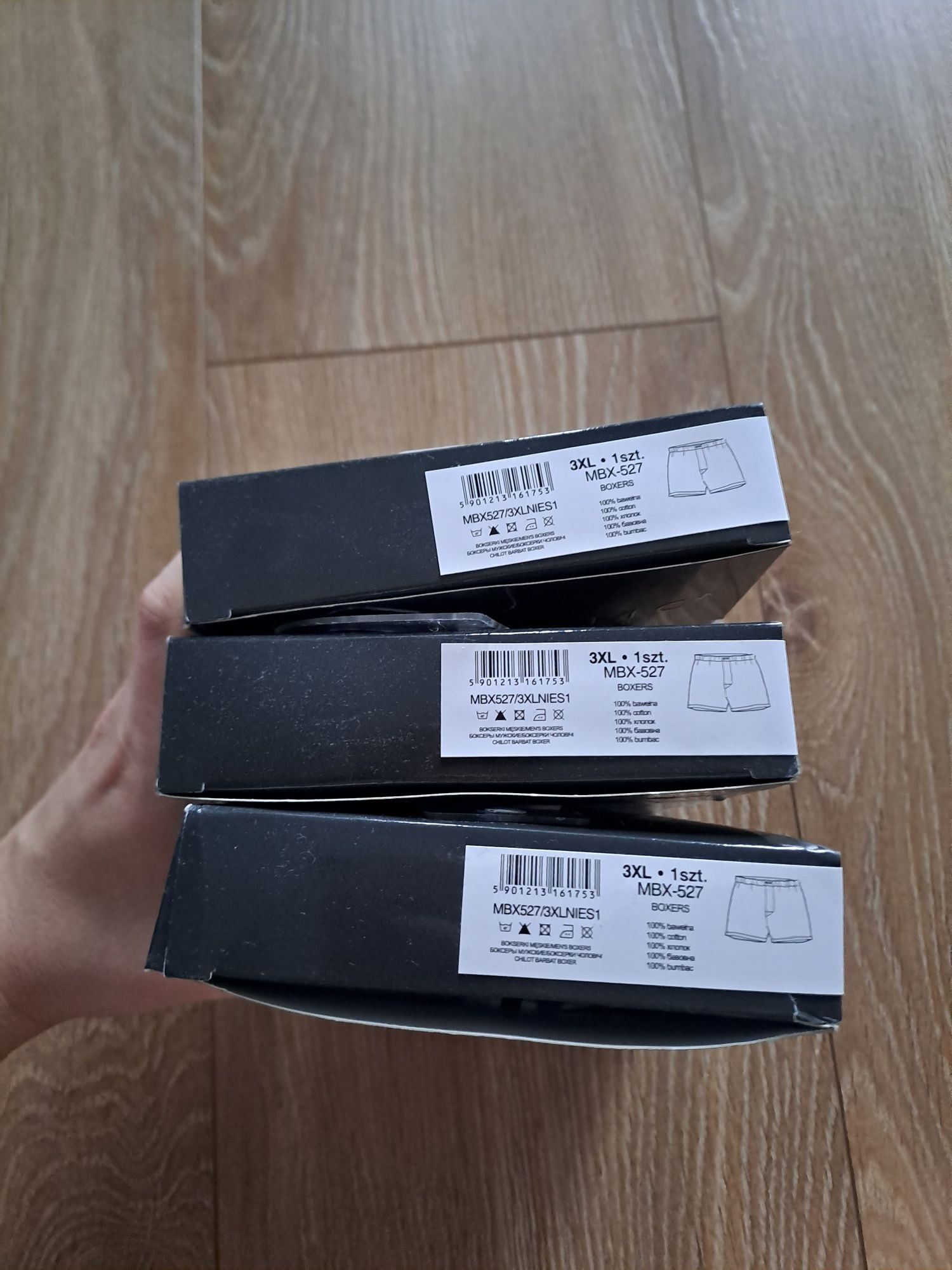 2+1 3x Bokserki męskie Atlantic, rozmiar 3XL, bawełna koszulowa