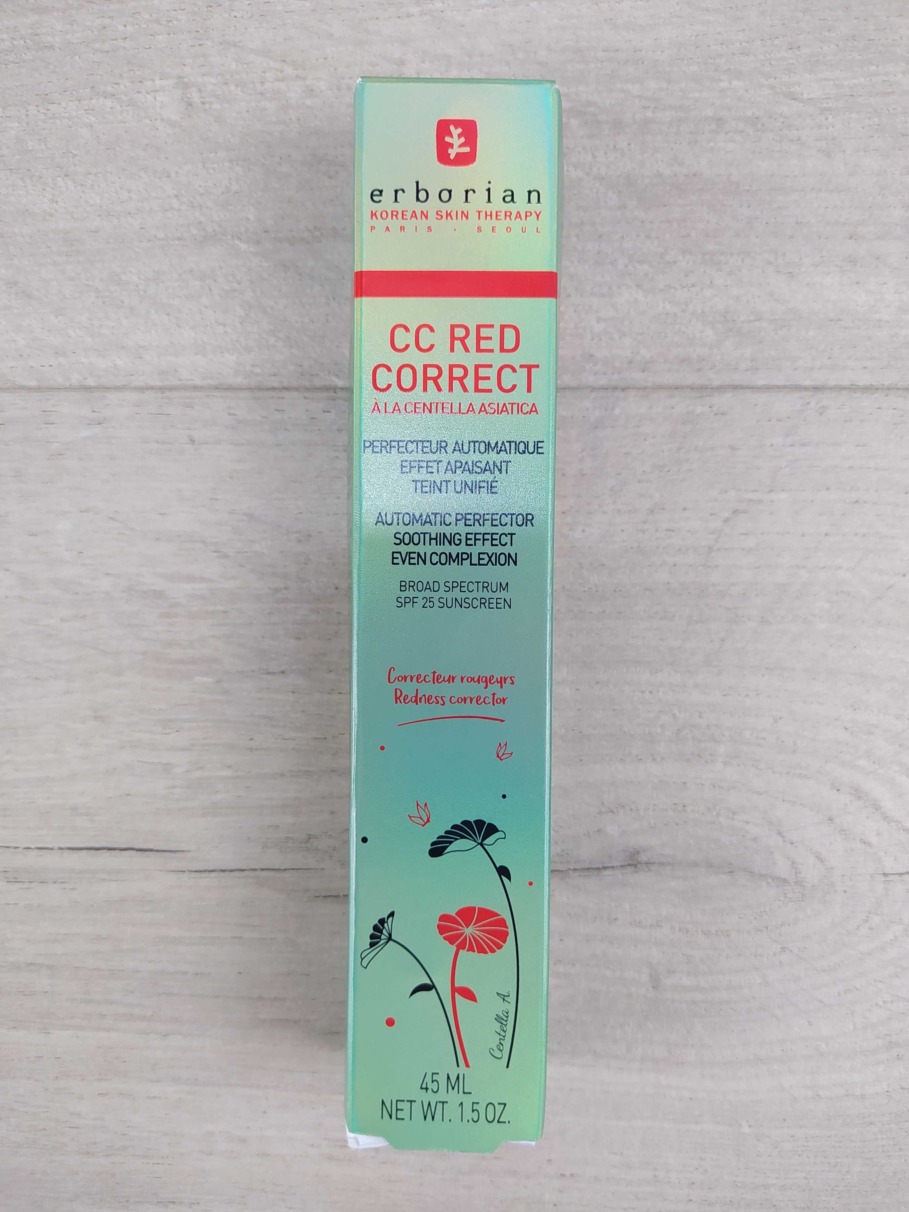 Erborian CC RED CORRECT Krem korygujący zaczerwienienia SPF25