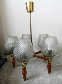 Piękna lampa PRL vintage kryształ