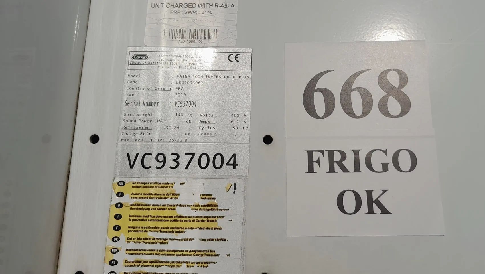KONTENER MROŹNIA CHŁODNIA STACJONARNA NR 668