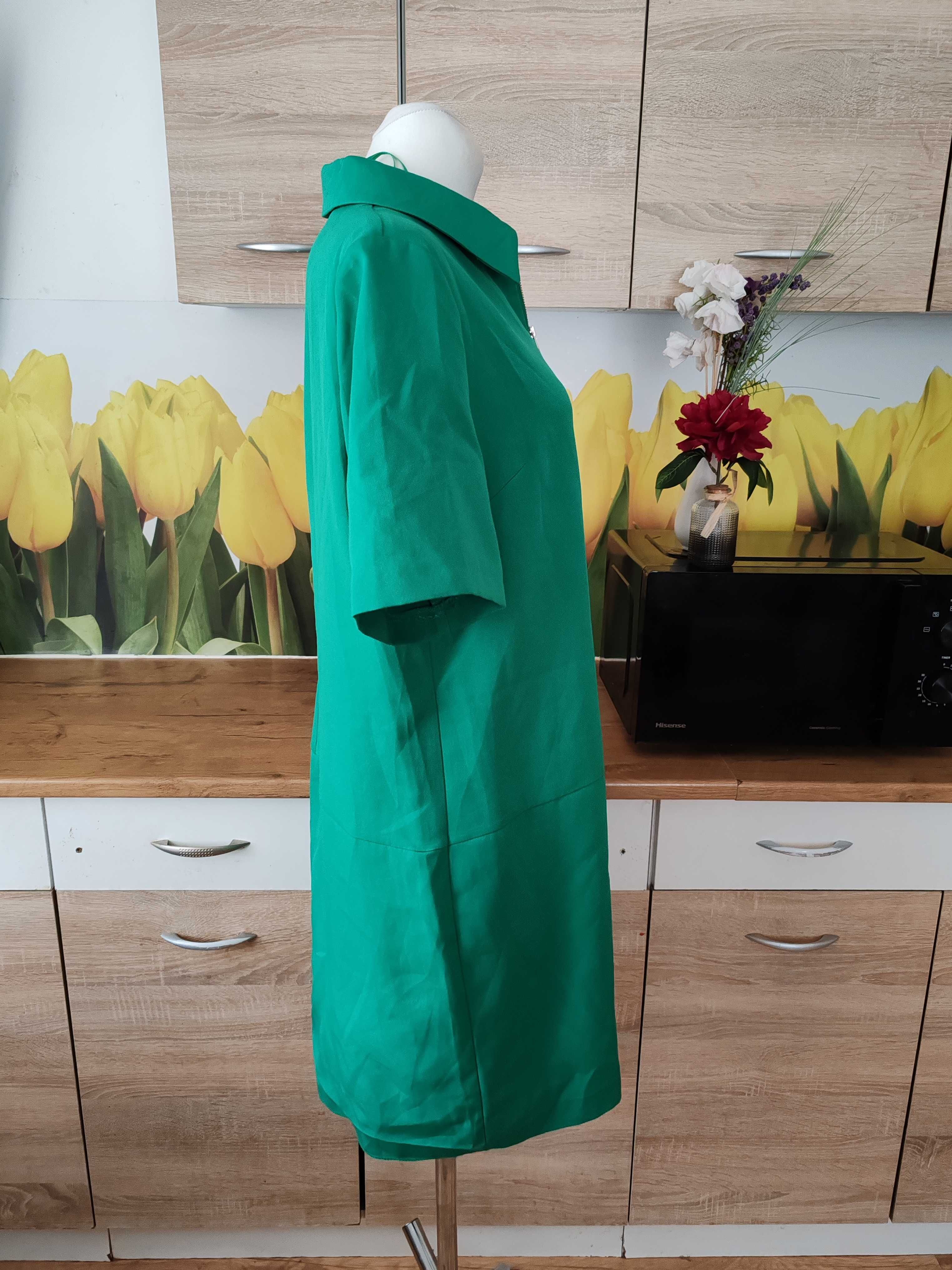 Nowa zielona sukienka Primark rozmiar 44 poliester/elastan