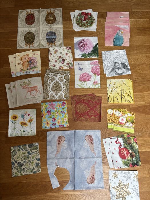 Serwetki decoupage 30 sztuk rożne