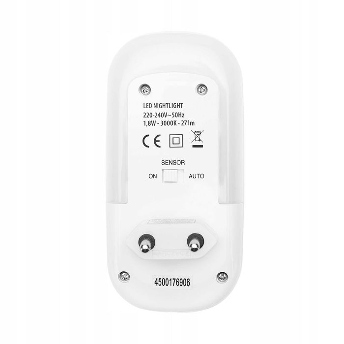 Lampka nocna do kontaktu LED Smartwares, biała - USZKODZONA