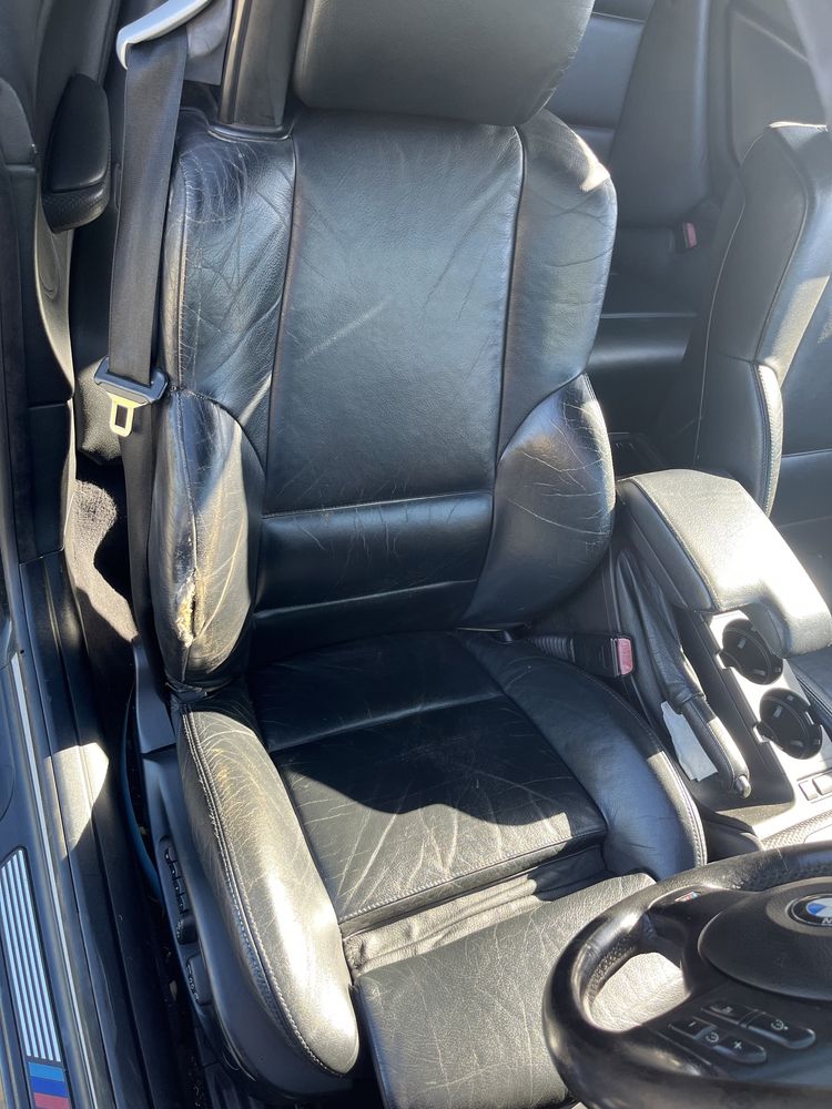 Fotele siedzenia bmw e46 cabrio m pakiet grzane elektr UK czarne kpl