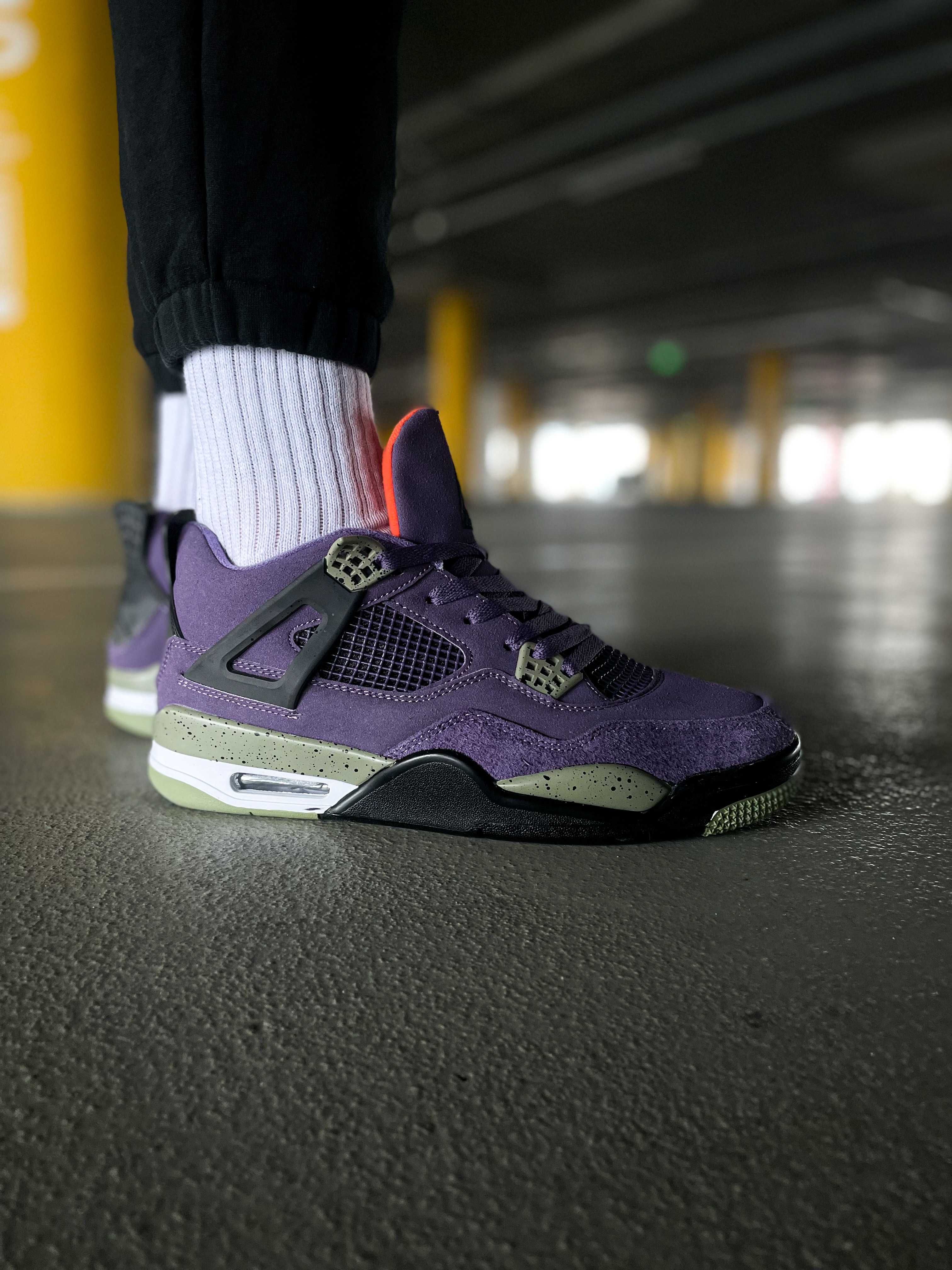 Кроссовки Nike Air Jordan 4 Paris Violet фиолетовые Nike Jordan