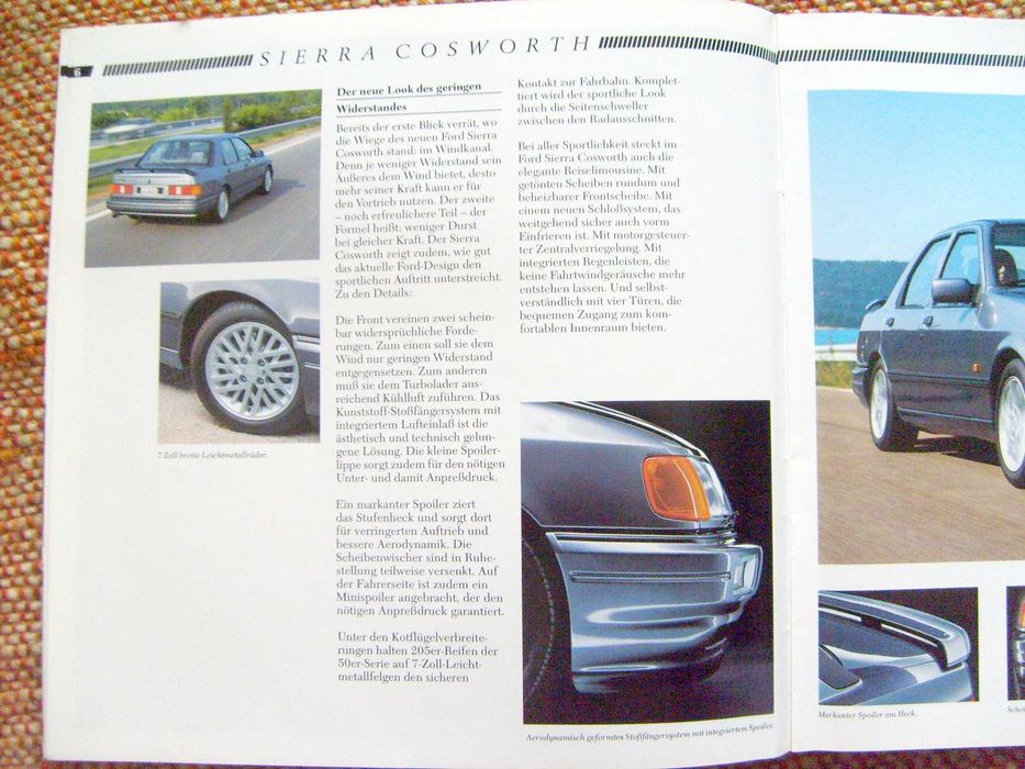Ford Sierra 4x4 Cosworth 1988 - prospekt 18 stron, BDB * RABATY 10% !