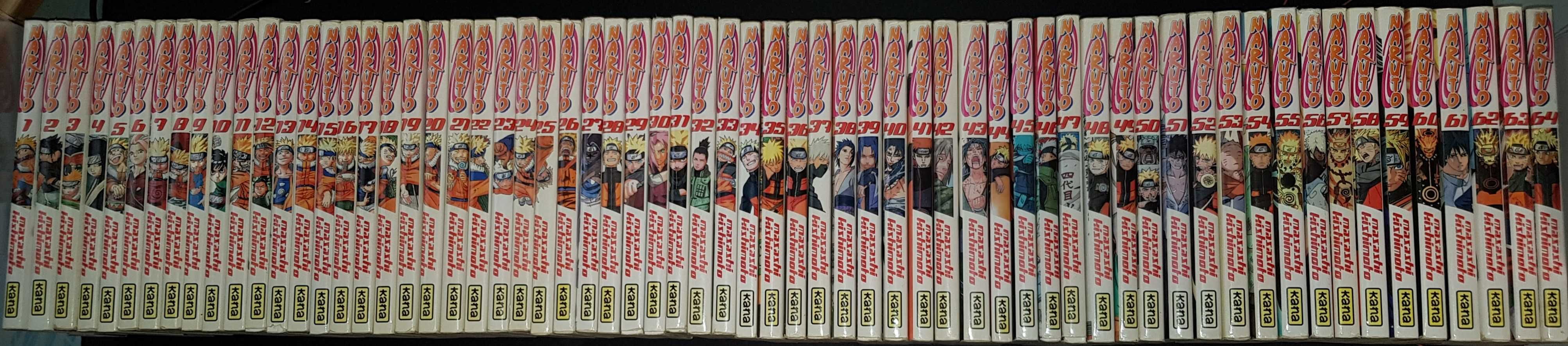 (EM FRANCÊS) Coleção incompleta Mangas Naruto do 1 ao 6 e do 16 ao 64.