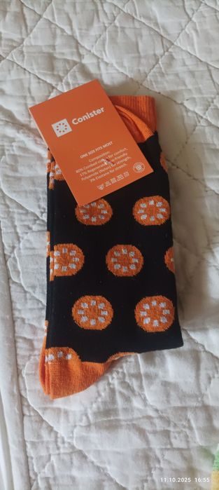 Шкарпетки /носки оранжево -чорні