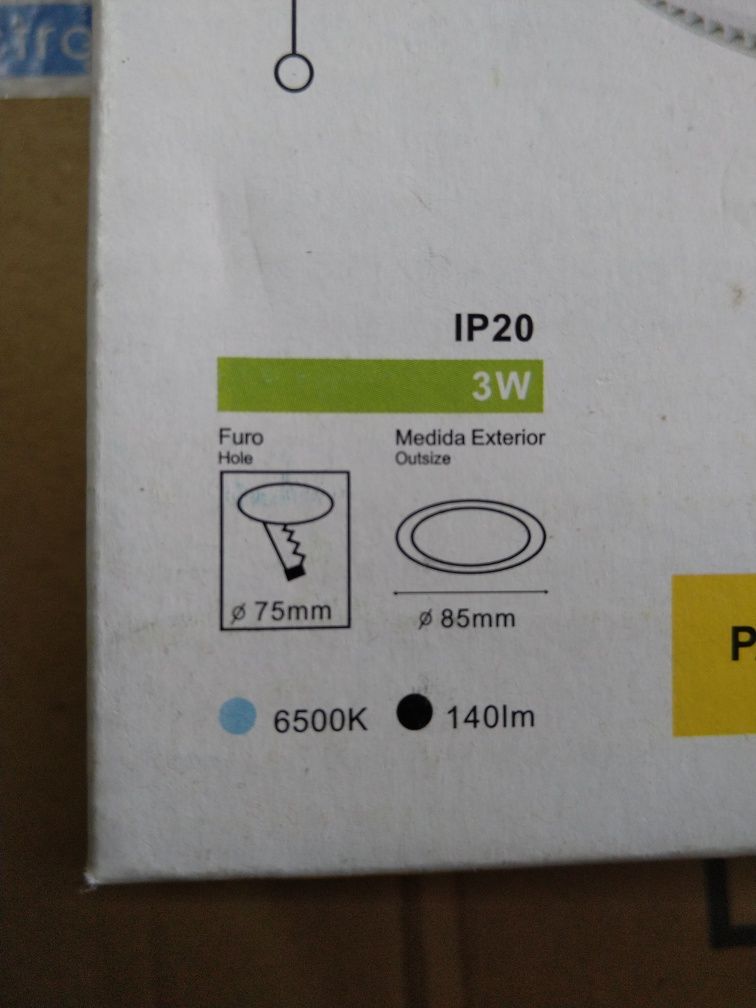 10 Focos Led 3W Novos