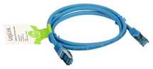 Patchcord S/FTP 1m kat. 6A niebieski