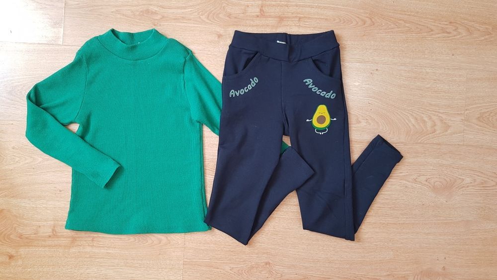 Набор: гольф водолазка кофта кофточка кофтинка и лосины лосiни штаны