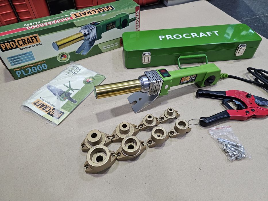 Паяльник для труб ProCraft PL2000 + Ножницы 16-32мм насадки Круглый