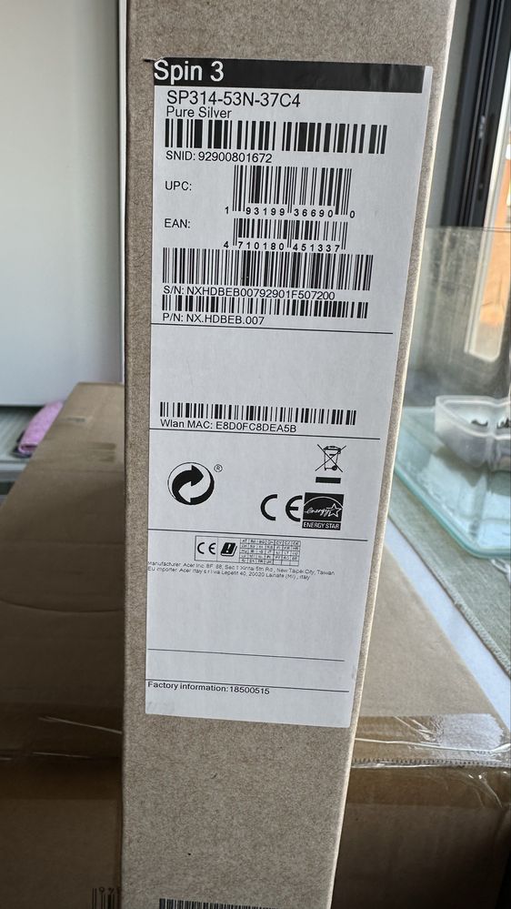 Computador acer hibrido spin 3