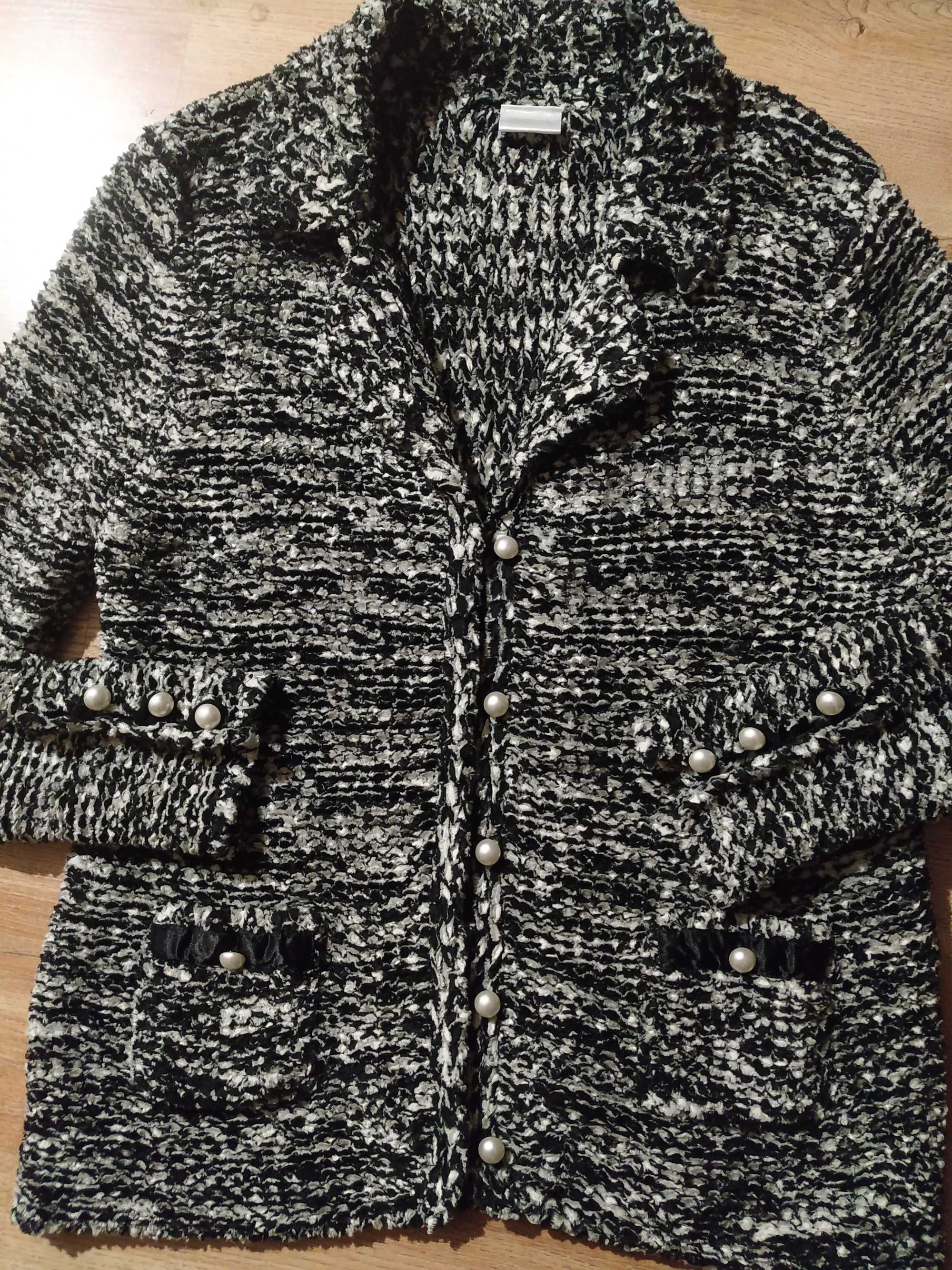 gruby sweter Clasics JD 44/46 żakiet