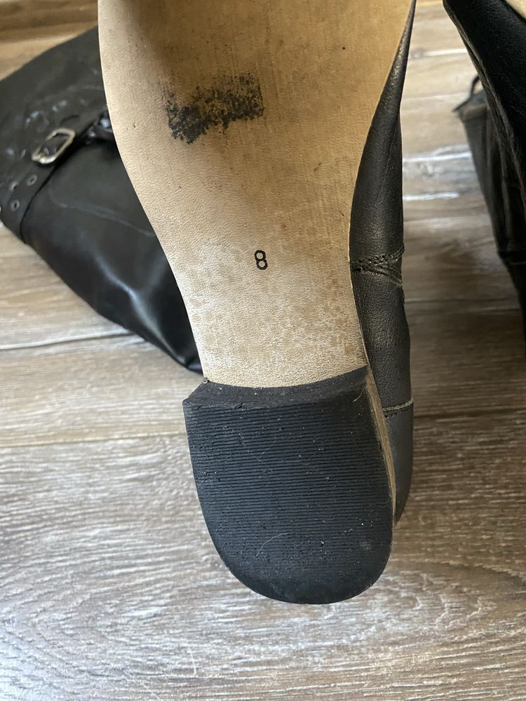 Kozaki za kolano wysokie skorzane buty na festiwal fredzle