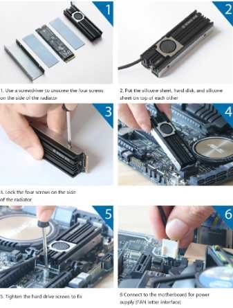 M.2 NVMe SSD cooler heatsink