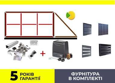 Ворота откатные / раздвижные ворота с фурнитурой