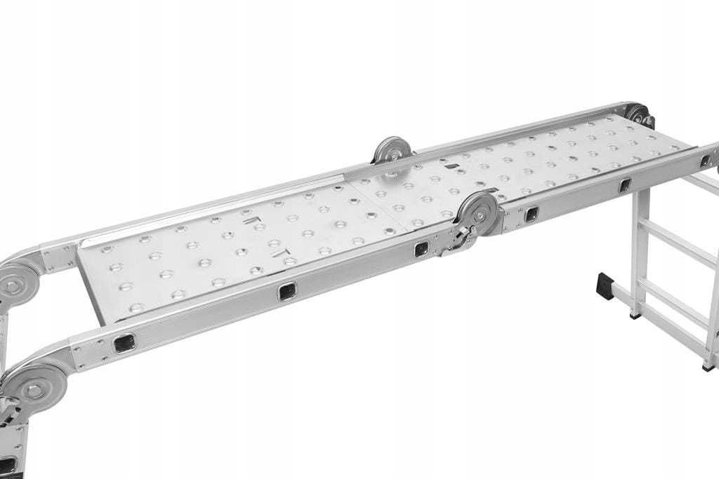 Drabina Aluminiowa z Platformą 4x3 346cm Przegubowa Prac na Wysokości
