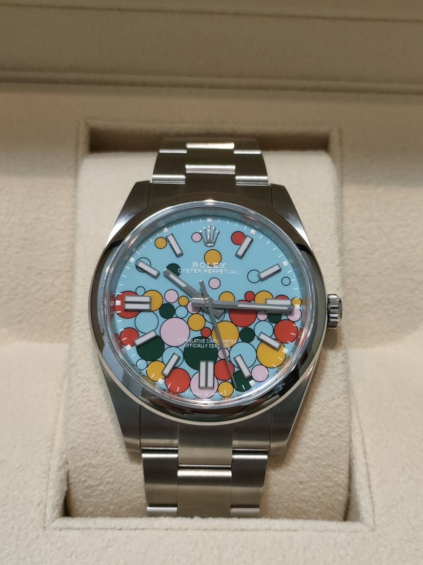 Rolex Oyster Perpetual 41mm Bubble 
Celebration"