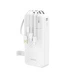 Powerbank Dudao K11 Pro 20000mAh z wbudowanymi kablami - biały