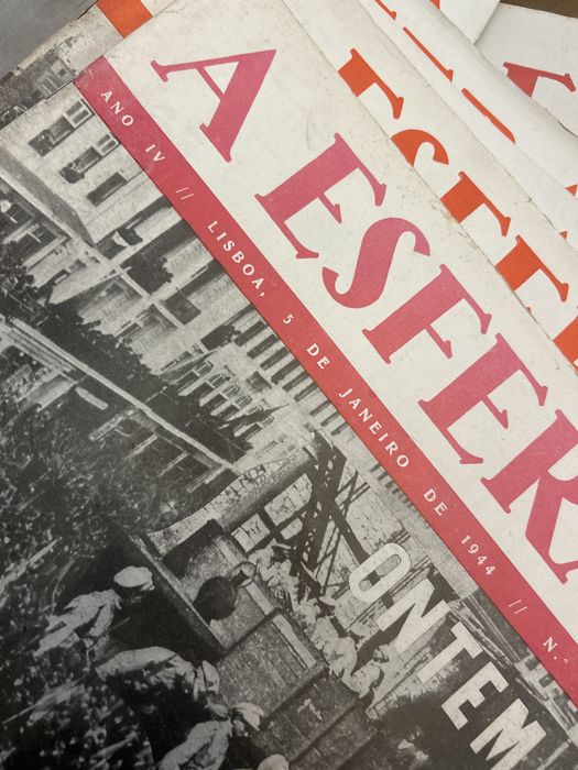 Revistas A Esfera de 1944, 1945.. antigas Salazar Estado Novo Guerra