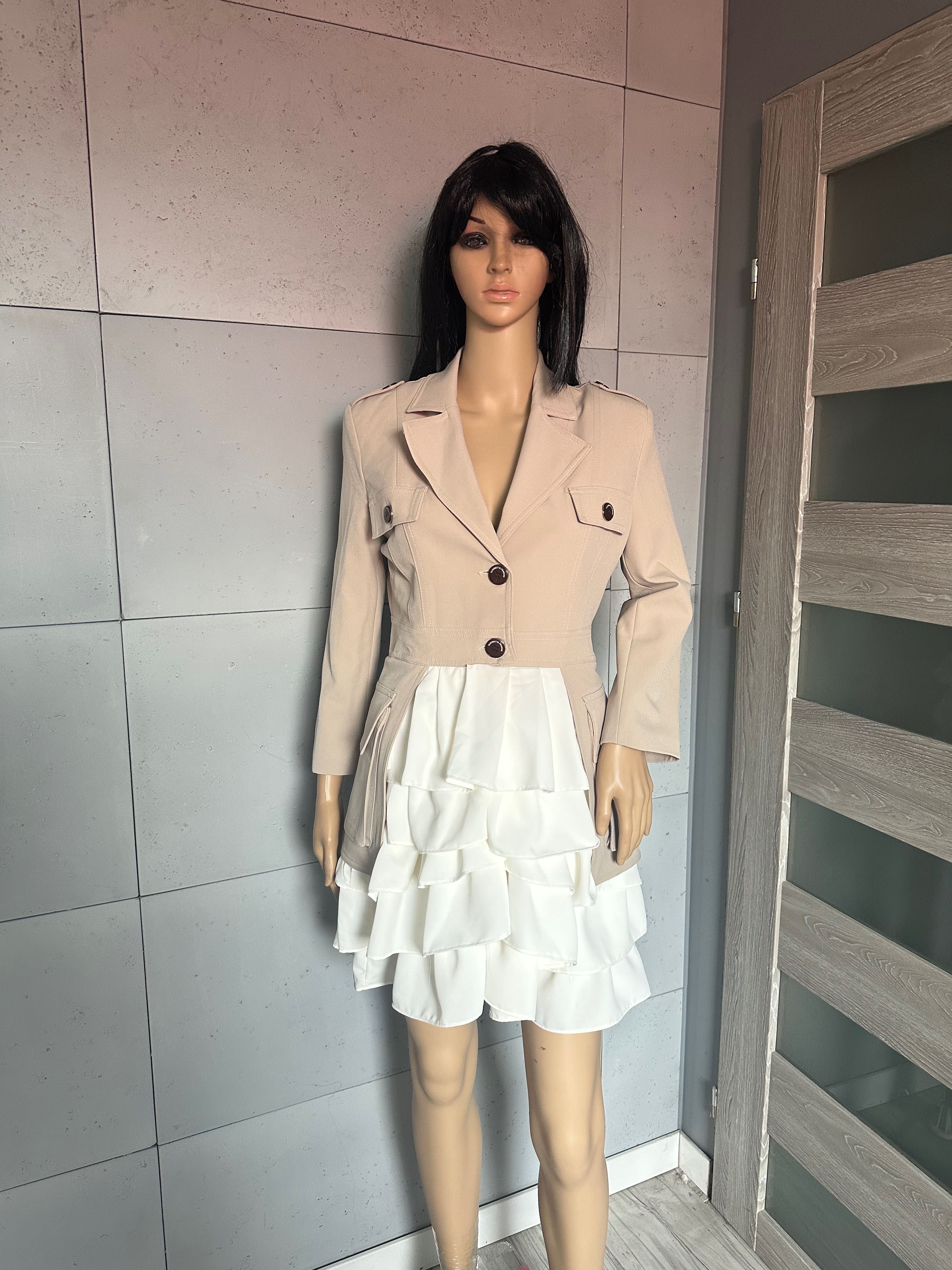 Elisabetta Franchi sukienka z falbankami M %%