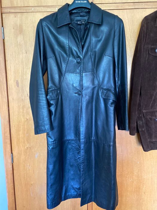 Casaco Zara preto em couro