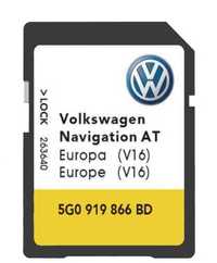VOLKSWAGEN VW - Cartão SD GPS Nav AT MIB 1 Discovery Media EU V16 2021