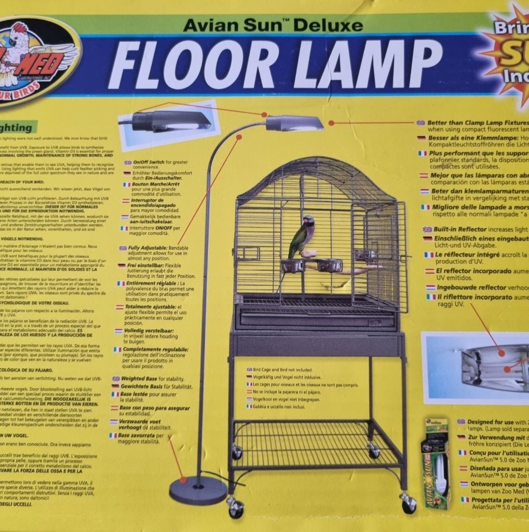 Lampa stojąca AvianSun Deluxe dla ptaszków