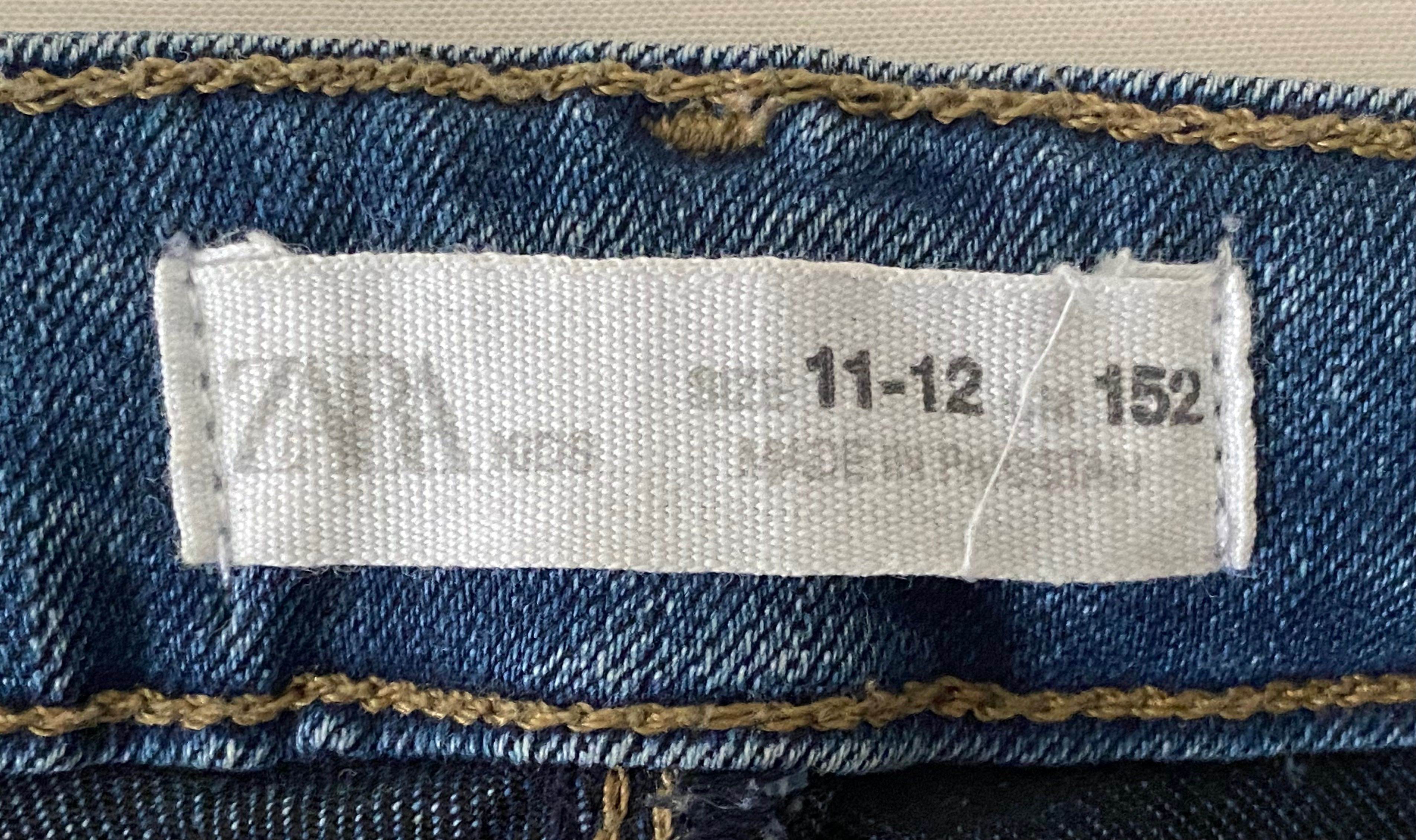 Jeansy dziewczęce Zara skinny rozm. 152 cm