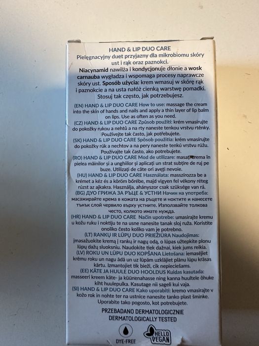 floslek hand & lip duo care zestaw krem i pomadka