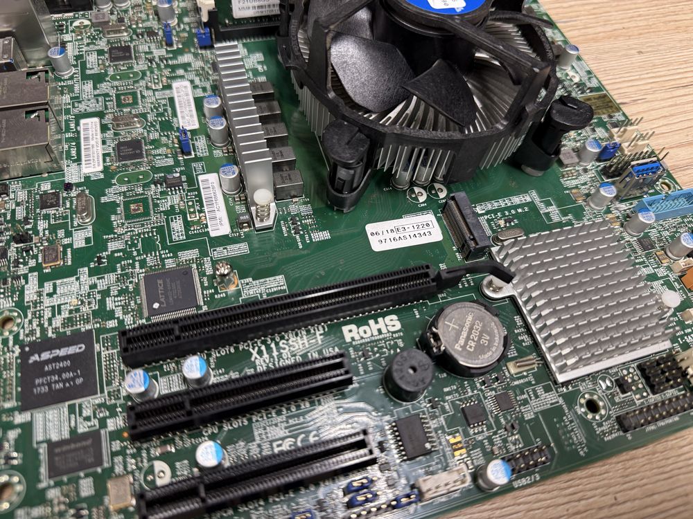 Комплект Supermicro X11SSH-F + Intel Xeon E3-1220V6 + 32gb DDR4