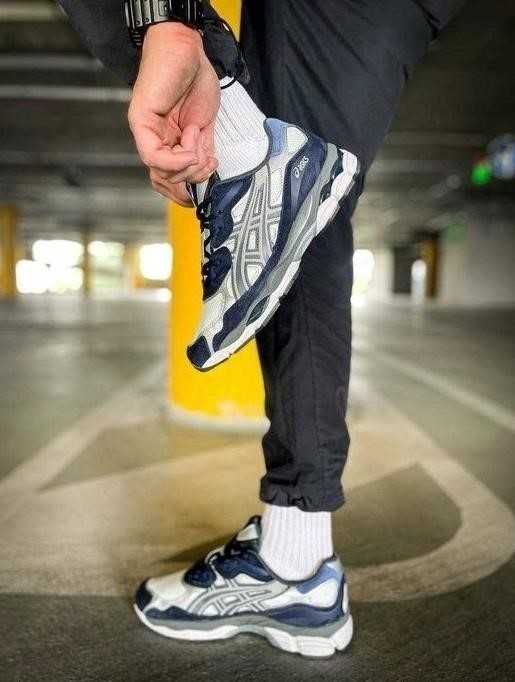 Мужские кроссовки Asics Gel NYC Navy Steel 41-45 асикс Скидка