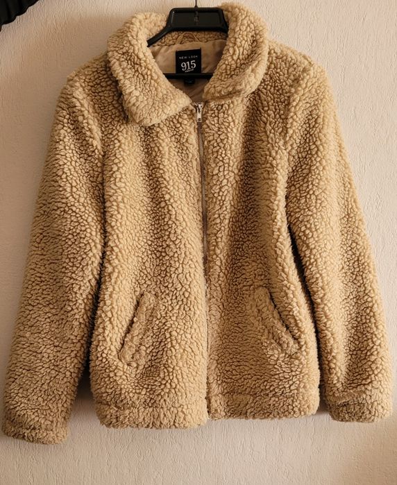 Kurtka miś sherpa New Look rozm 40 L beżowa