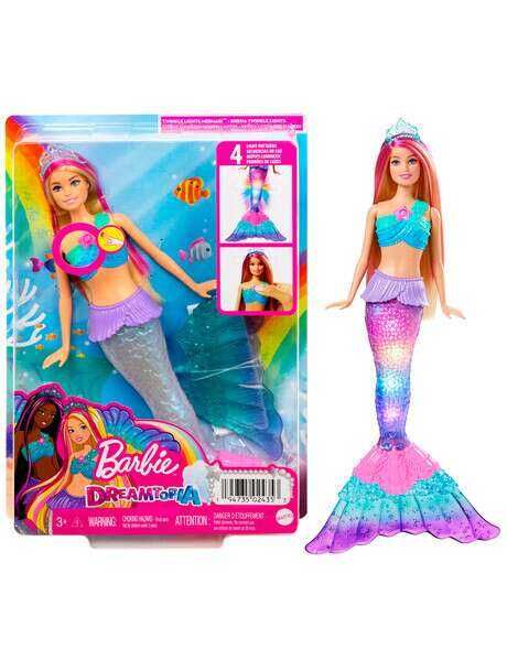 уценка! Кукла русалка Барби Сияющий Хвост, Barbie Lights Mermaid