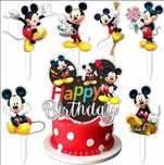 Topper ozdoba urodzinowa na tort Birthday Zestaw 7szt Mickey Mo
