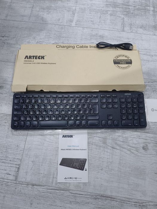 ARTECK бездротова клавіатура, укр наліпки