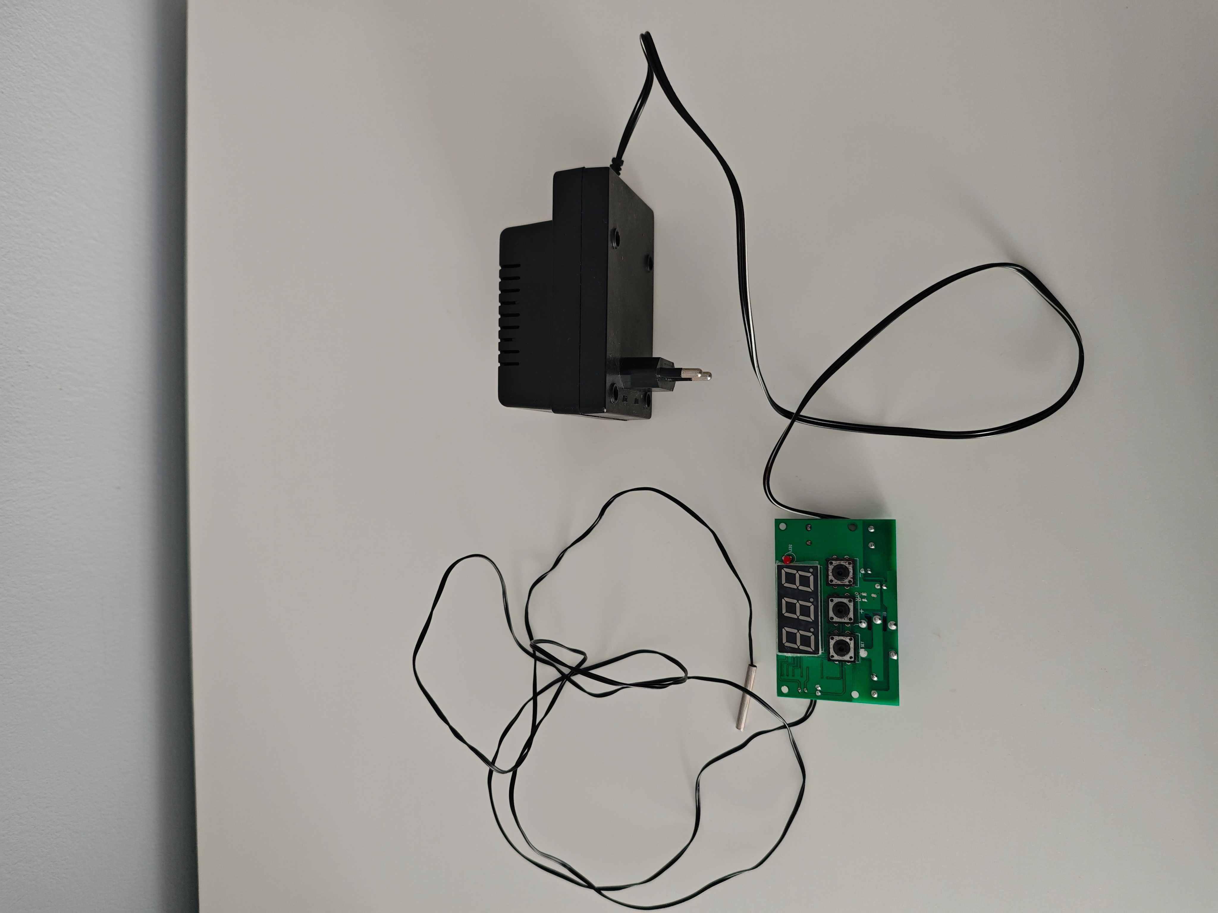 Modulo termostato 12V mostrador LED rele e sonda a prova de agua