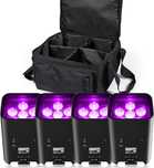 UKing 4szt  reflektor LED 108 W RGBWA + UV TORBA WiFi DMX 512 ZQ01528