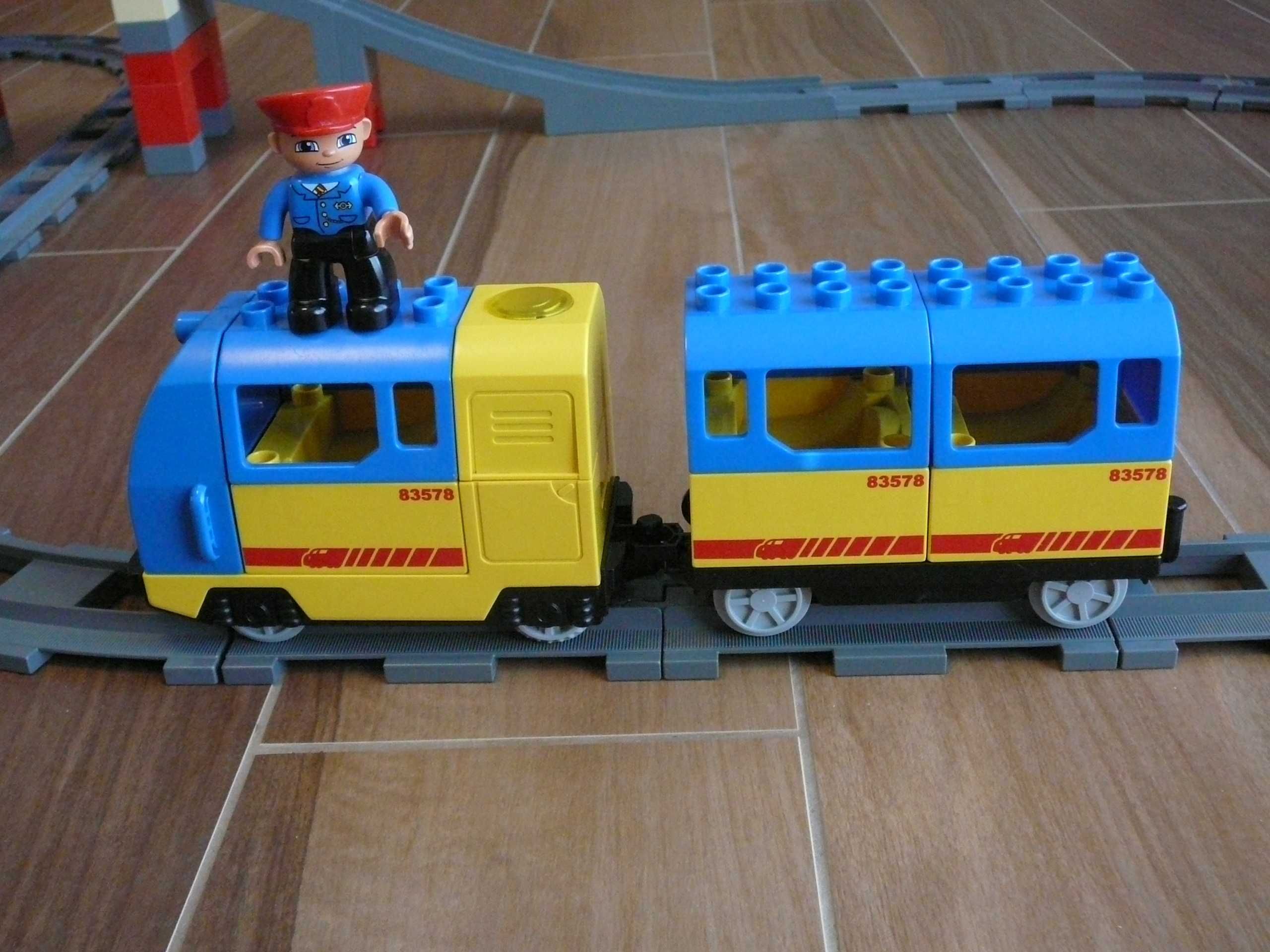 Duży zestaw Lego Duplo pociąg (5608+5609+3774+3775)