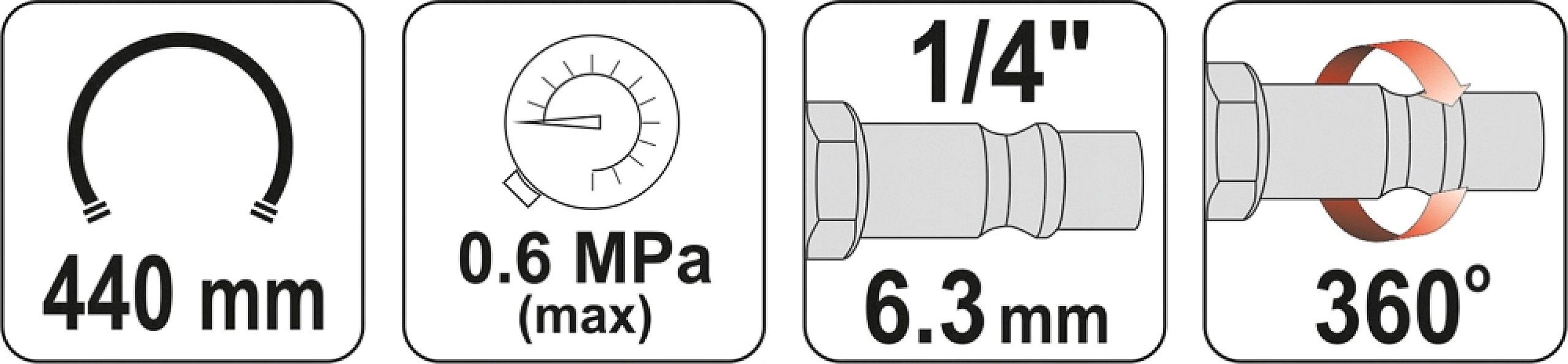 Pistolet do Pompowania z Manometrem Yt-23701 Yato